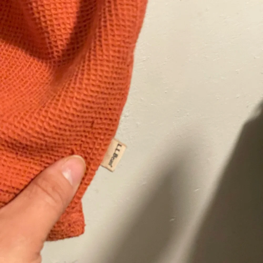 L.L. Bean Men's Short-Sleeve Waffle Knit Button-Down — Rust - Picture 4 of 5